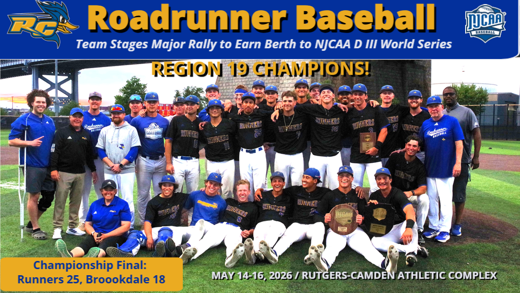 COMEBACK KIDS!!! Roadrunner Baseball Rallies from Huge Deficit to Stun No. 2 Brookdale and Win the Region 19 Championship!