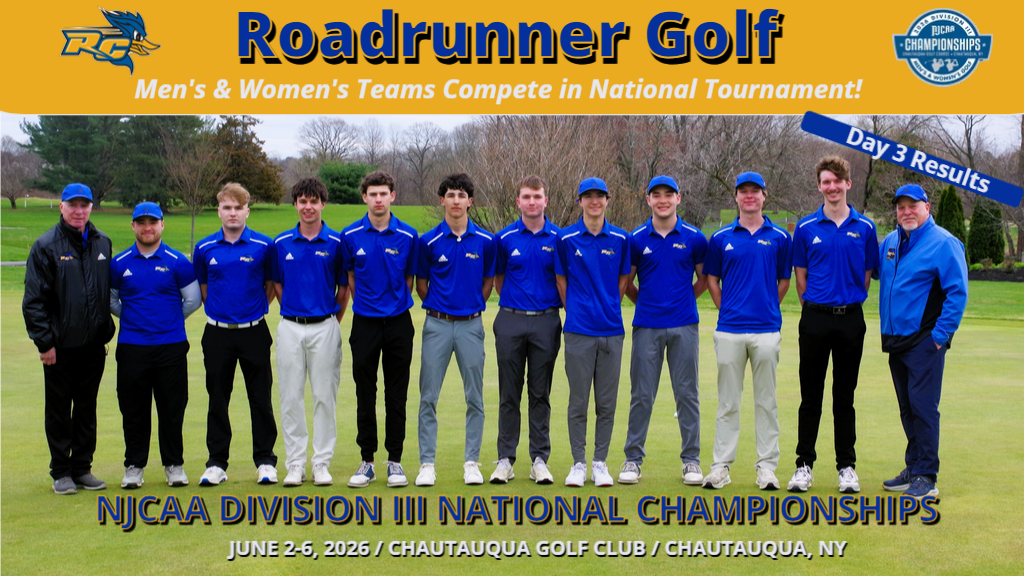 NJCAA Division III National Golf Championship Meet:  Ciesielka, Roadrunner Men's Squad Look for Strong Finish on Final Day!